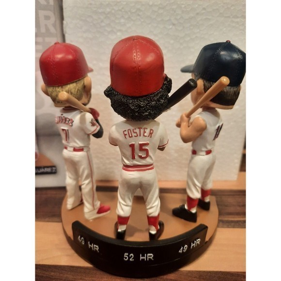 CINCINNATI REDS TRIPLE‎ BOBBLE HEAD QUEEN CITY SLUGGERS Kluszewski Foster Suarez - Picture 8 of 15